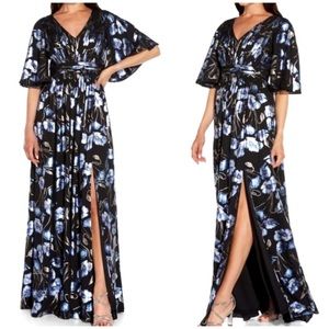 Adrianna Papell metallic floral gown